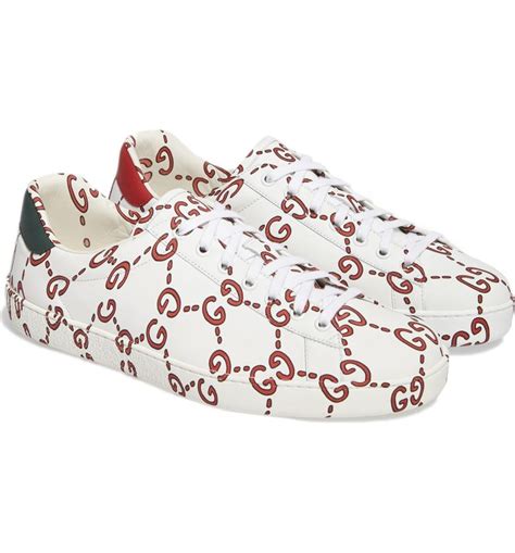 gucci white ace red gg ebay|Gucci Ace for Sale .